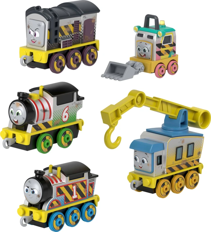 Image of 0194735265596 Thomas & Friends Construction Crew Diecast Train & Car Set