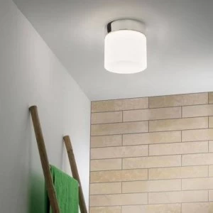 image of 1 Light Bathroom Ceiling Light Polished Chrome IP44, E27