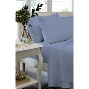 image of Catherine Lansfield Non-Iron King Fitted Sheet - Cornflower