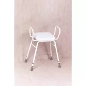 Image of Nrs Healthcare Malvern Perching Stool With Armrests - Adjustable Height