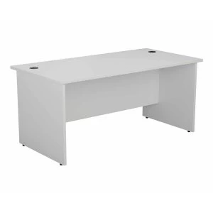 Image of TC Office Rectangular Desk with Panel End Legs 1600 x 800mm, White