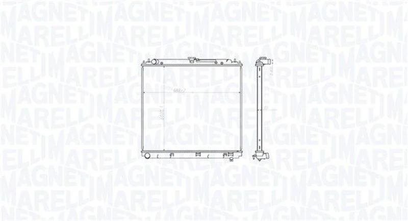 Image of MAGNETI MARELLI Engine radiator MAGNETI MARELLI 350213212800