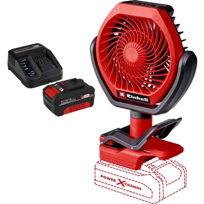 Image of Einhell GC-CF 18/110 Li 18v Cordless Brushless Air Fan GC-CF 18/110 Li Batteries: 1 x 4ah Li-ion