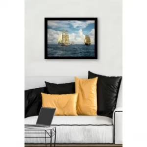 Image of SC0786 Multicolor Decorative Framed MDF Painting