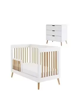 image of Obaby Maya Mini Two Piece Room Set, White/Natural