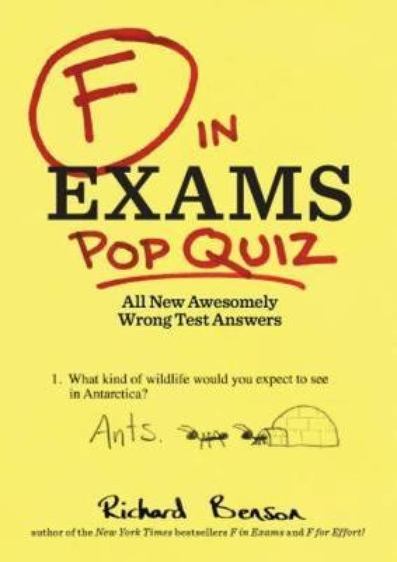 Image of F in Exams Pop Quiz by Richard Benson Book