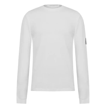 Calvin Klein Jeans Waffle Long Sleeve T-Shirt - Bright White