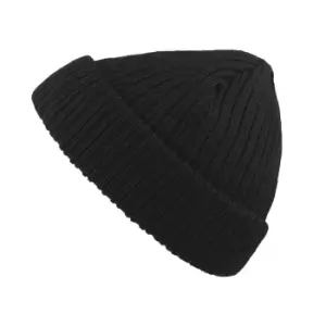 Image of Atlantis Unisex Docker Short Beanie With Turn Up (One Size) (Black)