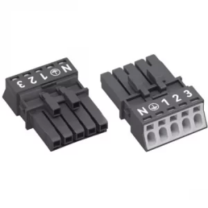 Image of WAGO 890-205 Winsta Mini Socket without Strain Relief Housing 5 Po...