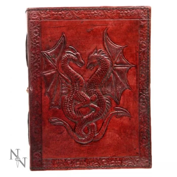 image of Double Dragon Leather Embossed Journal