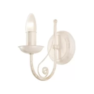 Image of Donato Candle Wall Light With Fabric Shades, White, 1x E14