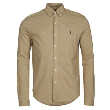 Image of Polo Ralph Lauren ZAMINA mens Long sleeved Shirt in Beige - Sizes EU XXL,EU S,EU M,EU L,EU XL