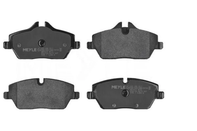 Image of MEYLE 025 239 1517 Brake pad set Front Axle, prepared for wear warning indicator, Original Quality, with anti-squeak plate Brake Pad Set,disc brake (