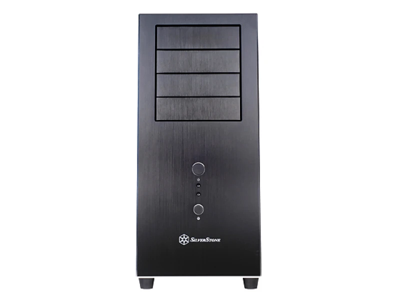 Image of Silverstone TJ04-E Midi Tower Black. Silver