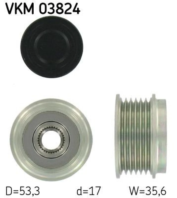 Image of SKF Alternator clutch pulley SKF VKM 03824