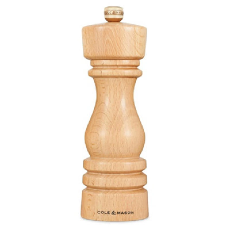 Image of Cole & Mason London Natural Wood Salt Mill 180mm - Brown