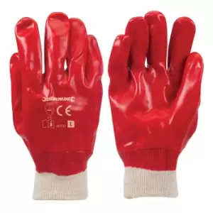 image of Silverline Red PVC Gloves L 10 447137