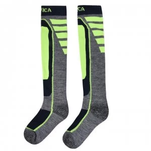 Nevica Meribel 2 Pack Socks Mens - Grey/Yellow