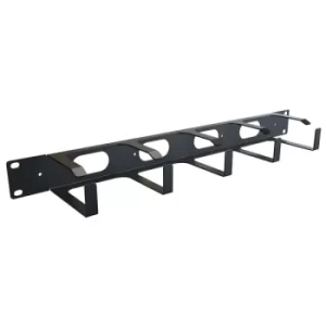 image of Hammond RB-HRM1 1U Cable Ring Panel Black 483 x 89 x 44