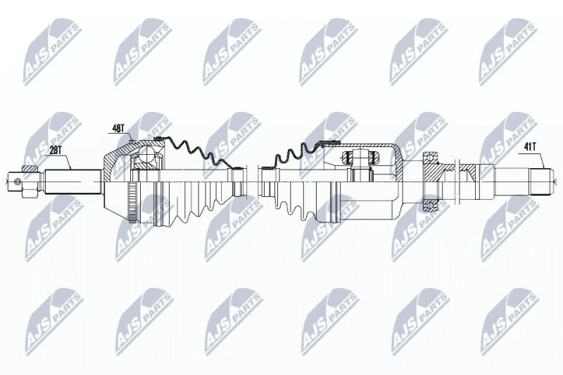 Image of NTY NPW-FR-063 Drive shaft Front Axle Right Drive Shaft (13)