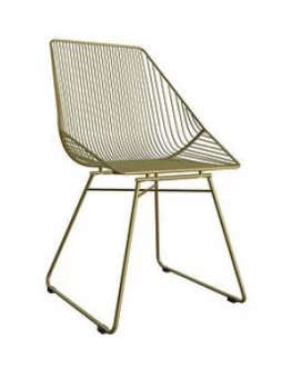 image of Cosmoliving By Cosmopolitan Ellis Accent/Dining Chair- Gold Metal