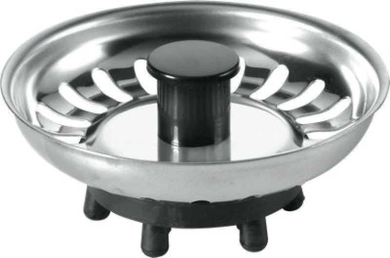 Image of McAlpine BSKTOP Basket Strainer Waste Plug - Rubber Seal Silver