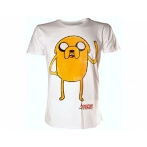 Image of Adventure Time Jake Waving T-Shirt X-Large White