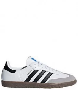 Image of adidas Originals Samba OG Trainers - White/Black, Size 6, Men