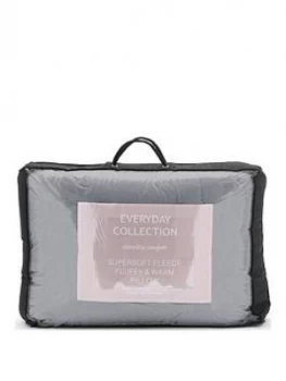 Image of Cascade Home Teddy Fleece Pillow Pair - Grey