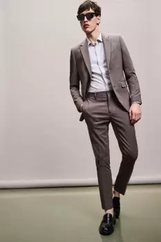 Image of Mens Skinny Fit Taupe Suit Jacket