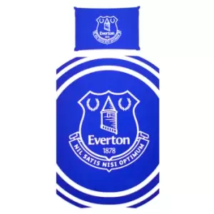 image of Everton FC Reversible Pulse Duvet Set (Single) (Blue)