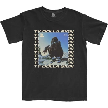 Ty Dolla Sign - Global Square Unisex Small T-Shirt - Black