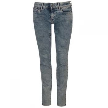 image of G Star 3301 Low Skinny Jeans Ladies - lt aged