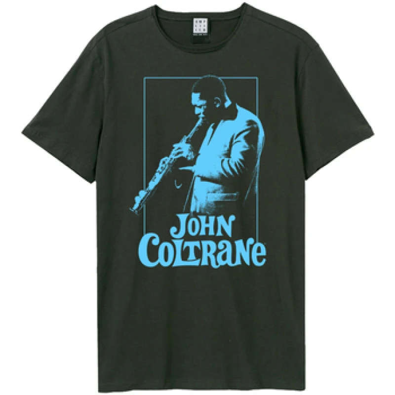 Image of Amplified Amplified Men Photo John Coltrane T-Shirt in Charcoal Size: X-Small Charcoal XS Male 5063806005247