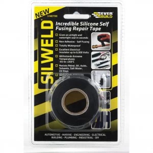 image of Everbuild Silweld Silicon Self Fusing Black Repair Tape 3m