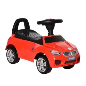 image of Reiten Ride On Sliding Car with Horn, Music, Working Lights & Storage - Red