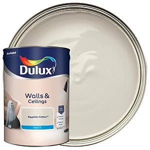Image of Dulux Walls & Ceilings Egyptian Cotton Matt Emulsion Paint 5L