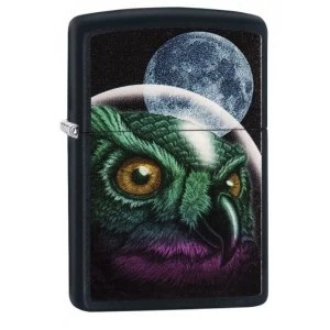 image of Zippo Space Owl Black Matte Finish Windproof Lighter