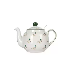 image of Farmhouse Duck 4 Cup Teapot & Infuser - London Pottery