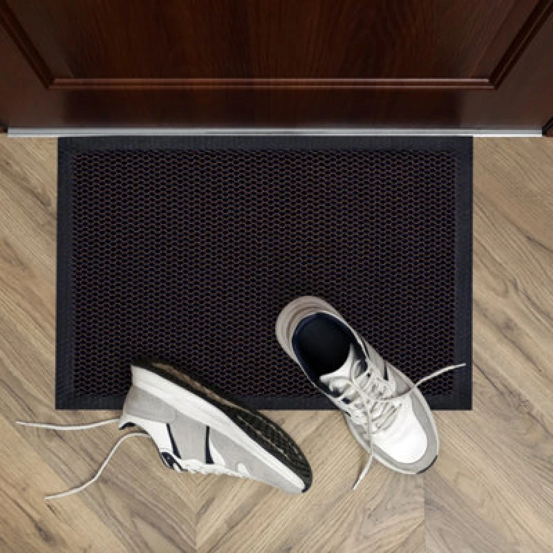 Image of Floortex Doortex Meshmat Anti Slip Entrance Mat, Metallic Blue/orange - 50 X 80Cm