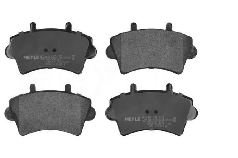 Image of MEYLE 025 236 1318 Brake pad set Front Axle, excl. wear warning contact, Original Quality, with anti-squeak plate Brake Pad Set,disc brake (402)