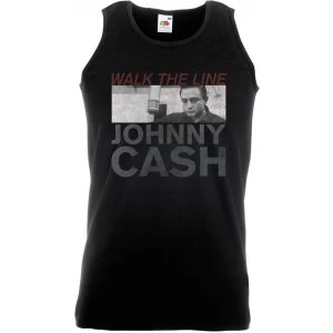 Johnny Cash Studio Shot Mens X-Large T-Shirt - Black