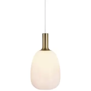 Image of Alton 23cm Globe Pendant Ceiling Light Black, Brass, E27