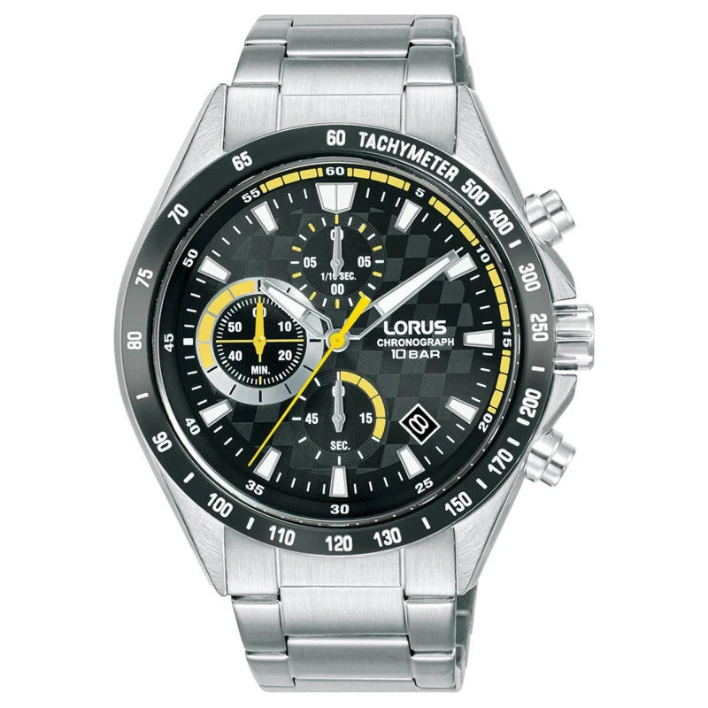 Image of Lorus Lorus Mens Chronograph Silver Coloured Stainless Steel Watch