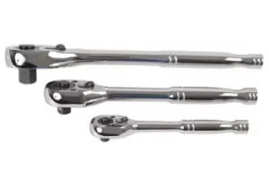 image of Laser Tools 6421 Ratchet Set 1/4"D, 3/8"D, 1/2"D 3pc