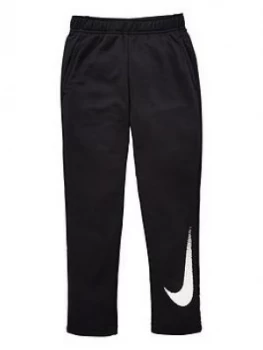 Image of Nike Older Boys Dry Fleece Pant - Black/White, Size XS, 6-8 Years