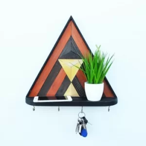 Image of TAH092 Multicolor Decorative MDF Painting With Wall Shelf