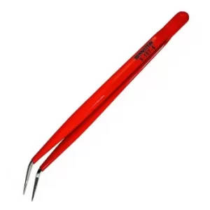 image of Bernstein 5-107-6 Engineer's Tweezers 150mm Bent Tips Ni-Plated PV...