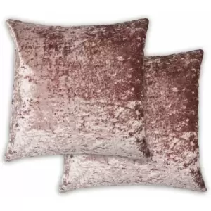 Image of Emma Barclay Crushed Velvet Cushion Cover, Pink, 43 x 43 Cm