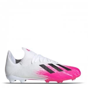 Image of adidas X 19.3 Childrens FG Football Boots - White/ShockPink